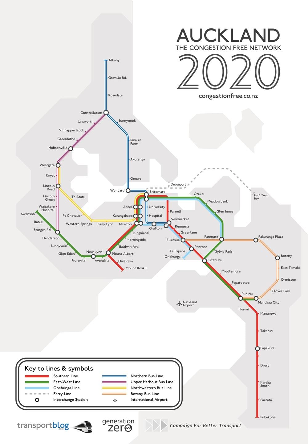 bản đồ tàu Auckland