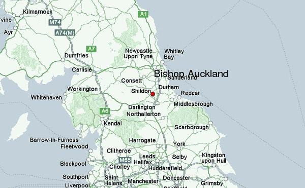bản đồ của Giám mục Auckland
