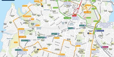 Auckland tuyến xe buýt bản đồ