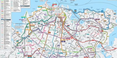 Giao thông công cộng Auckland bản đồ